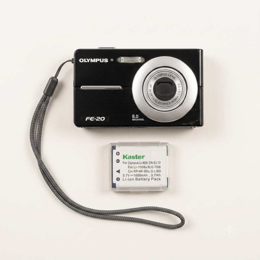 Olympus FE-20 8MP 3x Optical Zoom Compact Point & Shoot Digital Camera Black